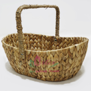 Wholesale Top Rated Woven Decorative Sundries Basket <b>Water</b> Hyacinth Scoop Rim Durable Wire Multifunction Bread <b>Container</b> - Product Image 3