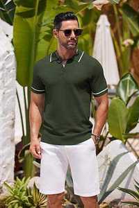 Camiseta Polo de Manga Corta para Hombre, Estilo Moderno, Diseño de Moda Urbana, Cuello Polo, Camiseta Polo Informal de Negocios para Hombre - Product Image 6