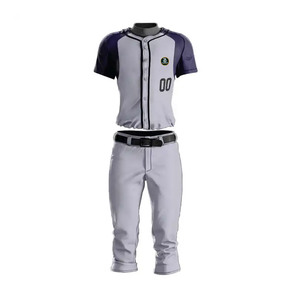 Uniforme de baseball durable pour hommes avec pantalon en jersey confortable, impression personnalisée du numéro et du logo, vêtements de sport légers - Product Image 1