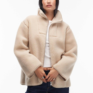 Chaqueta Sherpa para Mujer, Abrigo Cálido de Invierno con Forro Polar, Chaqueta Casual Oversize con Cremallera Completa, Ropa Exterior de Moda al por Mayor OEM Personalizada - Product Image 1