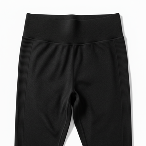 Leggings de sport pour femmes, taille haute, élastiques, sans couture, noirs, de qualité supérieure - Vêtements de sport écologiques en gros - Product Image 5