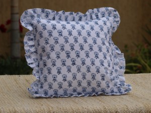 Handmade Bohemian Boho Cotton <b>Pillow</b> Covers Luxury Floral Block <b>Throw</b> <b>Pillows</b> with Indian Block Print Piping Raffle Cushions - Product Image 3