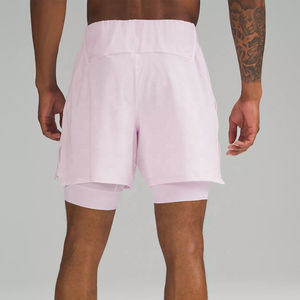 Sports Running Quick-drying Breathable Shorts Double-<b>layer</b> Outdoor Sports Fitness Men Tennis Shorts Customized Logo - Product Image 2