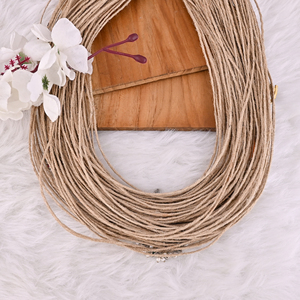 Boho Multi-Strand Jute Artisan Charm <b>Statement</b> <b>Necklace</b> - Product Image 5