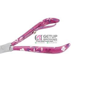 Cortauñas profesionales de acero inoxidable para cutículas, herramientas de manicura y pedicura, diseño floral con logotipo personalizado, calidad de salón, cuidado de belleza. - Product Image 4