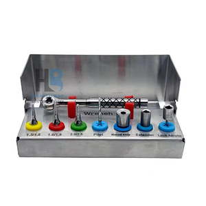 Kit de retrait d'implants dentaires en acier inoxydable, comprenant tournevis, clé dynamométrique, cliquet et ensemble d'expanseurs osseux, outils dentaires professionnels de précision - Product Image 5