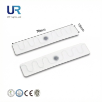 Étiquette intelligente RFID UHF en tissu pour blanchisserie, étiquette de lavage en lin, étiquette miniature imperméable pour hôtel, lavable, longue portée, pour 8 UHF RFID