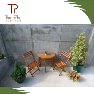 Wholesale Solid Wood Furniture Set Coffee <b>Table</b> Chairs for Home <b>Bar</b> Restaurant Hotel Coffee Shop Garden Use Made in Vietnam - Product Image 6
