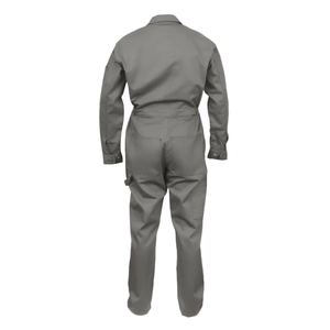 Combinaison de travail de sécurité classique 100% coton gris clair à manches longues 7 oz taille 4XL - Product Image 2