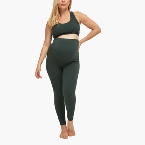 ชุดโยคะสำหรับคนท้องฤดูร้อนแบบใหม่ขายส่ง เอวสูงพร้อมเข็มขัดรัดหน้าท้อง กางเกงเลกกิ้งเนื้อนุ่ม ช่วยพยุงหน้าท้อง ชุดออกกำลังกายสำหรับหญิงตั้งครรภ์ - Product Image 2