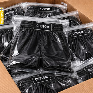 Pantalones Cortos de Boxeo Personalizados para Hombre, Disponibles en Stock, Bordados, para MMA / Muay Thai |   Poliéster de Secado Rápido |   Proveedor Mayorista Pakistán - Product Image 5