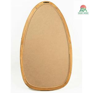 Rattan Boho <b>Mirror</b> for Decor, 31.5" x 18" Wall <b>Mirror</b> that is Farmhouse and Boho Wall Decor Style, Ideal for in the Bedroom - Product Image 4