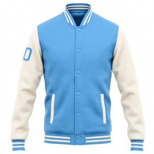 Custom 100% Cotton <b>Corduroy</b> Varsity <b>Jacket</b> Blue White Letterman <b>Men</b> High School Sports <b>Jacket</b> Casual Outerwear Waterproof Quick - Product Image 1