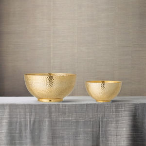 Cuenco para servir de latón clásico natural de bajo precio, ensaladera de aluminio dorado de mediados de siglo, vajilla decorativa de forma redonda - Product Image 2