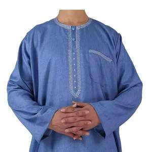 Robe musulmane arabe, vêtements islamiques, polyester respirant, léger, décontracté, ample - Product Image 1