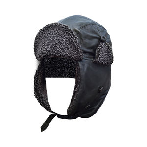 Gorros Trapper al por Mayor, Gorro de Esquí Estilo Ruso de Cuero Genuino con Orejeras de Piel, Gorro de Invierno para Uso en Exteriores para Hombre - Product Image 1