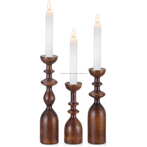 Bougeoir en bois de la meilleure qualité pour la décoration de mariage et de fête à la maison pour Noël de fournisseur indien - Product Image 1