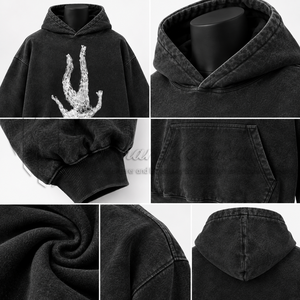 Custom <b>Men</b>’s Oversized Hoodie Sweatshirt Graphic Print Pullover Streetwear Hooded Sweatshirt OEM Manufacturer - Product Image 6