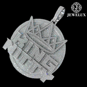 Premium Iced Out Hip Hop Pendant 925 <b>Silver</b> Gold Plated Statement Jewelry India Supplier Available at Wholesale Price - Product Image 5