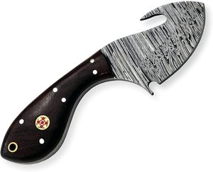 Couteau à désosser en acier Damas OEM personnalisé avec manche en bois de rose pour la chasse et le camping en extérieur - Product Image 2