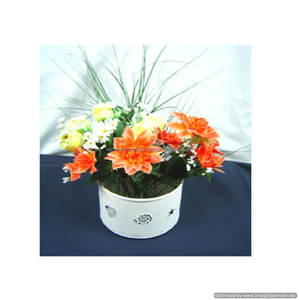 Jardinière en métal écologique et durable avec finition thermolaquée, design carré pour la décoration du sol ou du dessus de table à la maison et au jardin - Product Image 5
