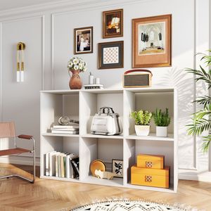 Libreria a Cubo Aperta con Pannelli Posteriori Rimovibili, Scaffale Moderno per Esposizione e Organizzazione, per Soggiorno e Camera da Letto - Product Image 5