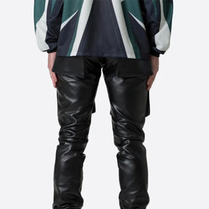 Pantalon en cuir de haute qualité professionnel à prix de gros, fabriqué en cuir de la meilleure qualité, pantalon pour hommes. - Product Image 3