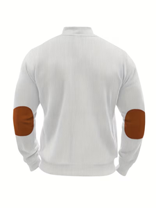 Blousons d'hiver décontractés à manches longues pour jeunes hommes avec broderie au poignet, col montant, fermeture éclair, service OEM, logo frontal - Product Image 2