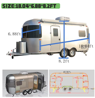 Caravane de voyage compacte en aluminium pour l'extérieur, avec cuisine et espace de couchage, unité de camping-car mobile pour 4 personnes, LIVRAISON GRATUITE