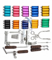 Ensemble de 58 instruments de chirurgie cervicale Caspar de qualité supérieure, pour neurochirurgie et orthopédie, avec lames argentées et boîte