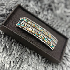 Hand Made Latest Design Fashion Suede <b>Leather</b> <b>Bracelet</b> With Rock Crystal Rhinestone Beaded Manufacturer Supplier - Product Image 5