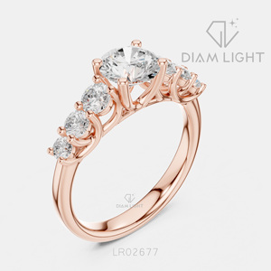 Bague de fiançailles en or blanc 14 carats avec diamant de laboratoire de 1,159 carats, coupe ronde, bague de mariée, certifiée IGI, bijoux fins, cadeau - Product Image 4