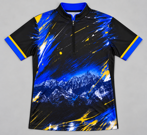 Polo de Manga Corta con Estampado de Montaña, Sublimado, de Secado Rápido, Tejido de Poliéster, Ropa Casual - Product Image 5