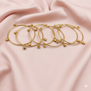 Elegant <b>Gold</b> Plated Kashmiri <b>Bangles</b> <b>Set</b> of 6 Multi Size Combo Ethnic Jewelry for Women 2.4 2.6 and 2.8 ( 8 pieces in a <b>set</b> ) - Product Image 4