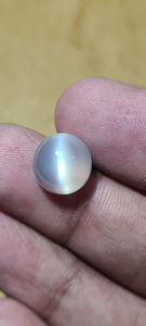 Pierre précieuse naturelle œil-de-chat en pierre de lune, taille brillant ronde, pour la fabrication de bijoux - Product Image 2