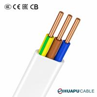 Câble plat à double âme BVVB 3x2,5 mm² 450/750V, câblage en cuivre massif gainé, 100 m