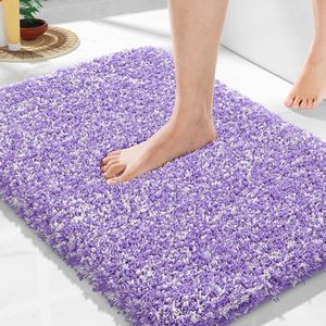 Hot Selling 17"x24" Microfiber Bath <b>Mat</b> Super Absorbent Non-Slip Floor Thick Plush Shaggy Tufted <b>Bathroom</b> Rug Washable Hotel - Product Image 1