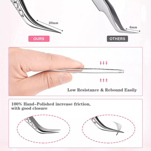 Pinzas de Acero Inoxidable de Alta Precisión para Pestañas, Herramienta de Belleza Duradera con Puntas Suaves, para Extensión de Pestañas, Uso en Salón, Personalizables - Product Image 5