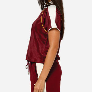 قميص رياضي نسائي مخصص بتقنية التسامي، قميص تدريب قصير الأكمام قابل للتنفس، ملابس الشارع والكاجوال، قميص كرة القدم الأمريكية - Product Image 4