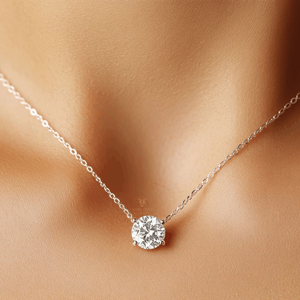 Colgante de Diamante Cultivado en Laboratorio con Corte Redondo, Collar Solitario de Oro Sólido de 14K/18K, 0.20-2.00 CT, DEF VVS, Certificado IGI, Regalo de Cumpleaños, ODM - Product Image 4