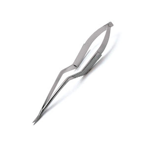 Micro-ciseaux courbés de 7,5 pouces en acier inoxydable, instrument chirurgical de précision, certifié CE, OEM - Product Image 4