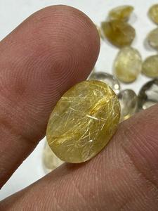 Piedra facetada de rutilo dorado premium para anillos, cristal de rutilo dorado genuino, precio al por mayor por fabricante - Product Image 1