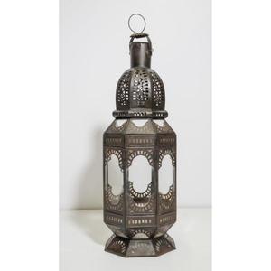 Nouveauté : Lanterne suspendue de style marocain en fibre de verre encadrée de métal, design personnalisé, lanternes décoratives, porte-bougie - Product Image 2