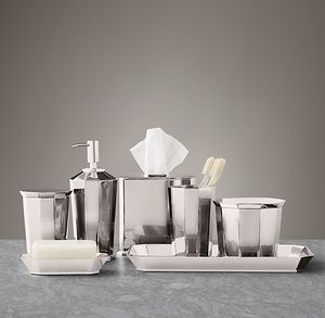 Ensemble de salle de bain décoratif en acier inoxydable, adapté aux toilettes et aux intérieurs contemporains - Product Image 3