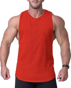 Camisetas sin mangas transpirables de talla grande para hombre, método de tejido de punto hecho de algodón/fibra de bambú, camisetas sin mangas de alta calidad - Product Image 1