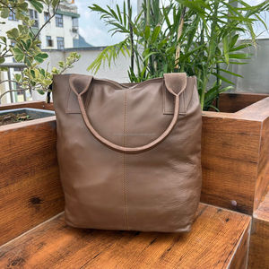 Bolso de mano grande de piel de vaca con estampado de leopardo y pelo de moda al por mayor de fabricante, bolso de hombro de cuero genuino para mujer - Product Image 5