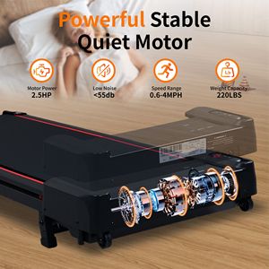 Tapis Roulant Portatile Compatto da 2.5HP con Inclinazione di 8 Gradi, 220L Walking Pad con Telecomando per Uso Domestico e Ufficio - Product Image 5