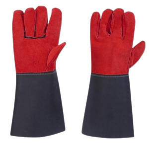 Heavy Duty Cowhide Split Leather Welding <b>Gloves</b> Thick Fleece Firefighting Hand Protection with Industrial Safety Features - Product Image 2