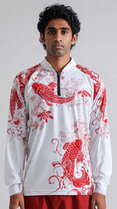 Professional Fishing Zip Up Jackets Stand Collar Sublimation Fishing Wear Jacket Men Beach Wear Fishing Jacket Men's - Product Image 3