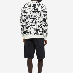 Sweat-shirt streetwear pour homme, logo personnalisé, matière épaisse, sweat-shirts pour homme, sweat-shirt unisexe à capuche, sweat-shirt en coton uni à col rond - Product Image 4